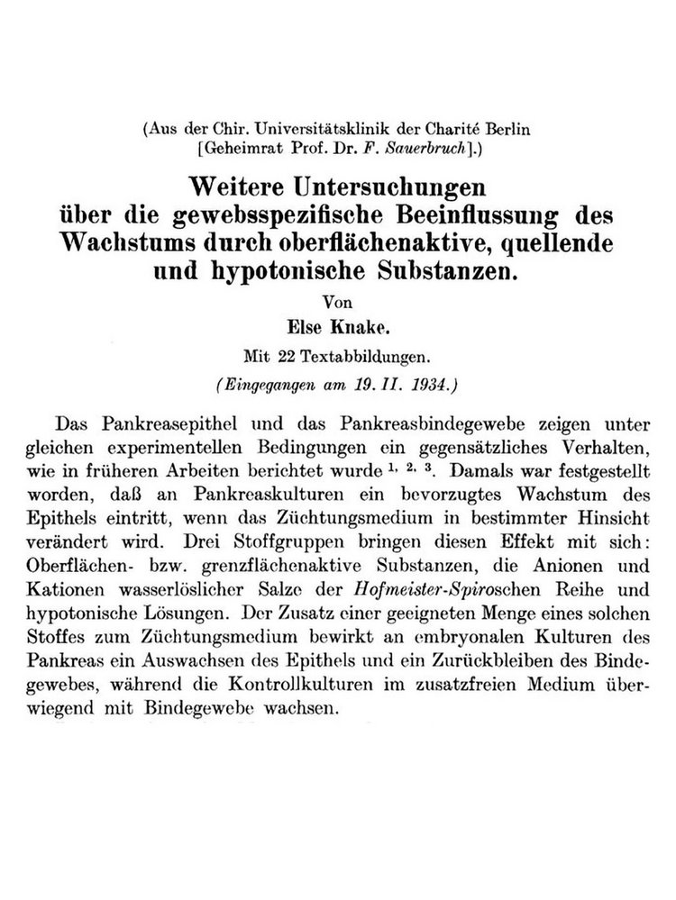Publikation von Else Knake aus dem Jahr 1934