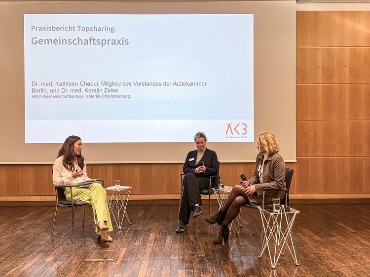 Diskussionsrunde zum Thema Topsharing in der Ärztekammer Berlin