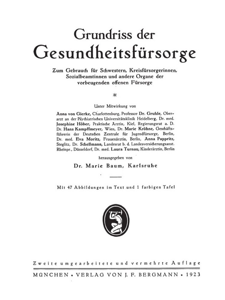 Handbuch „Grundriss der Gesundheitsfürsorge“