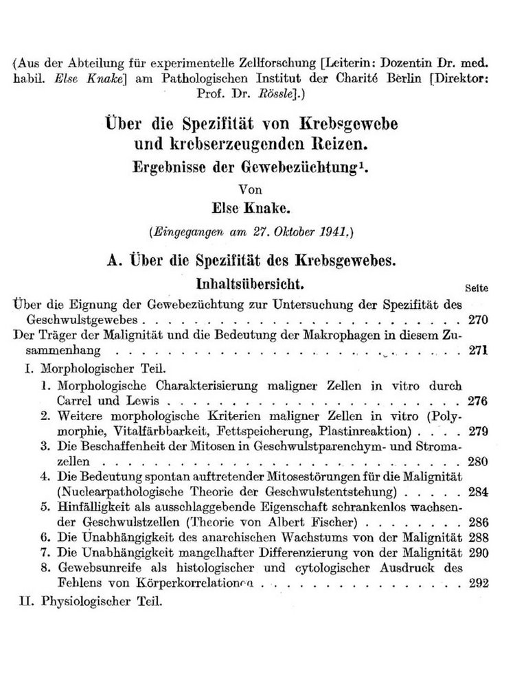 Publikation von Else Knake aus dem Jahr 1941