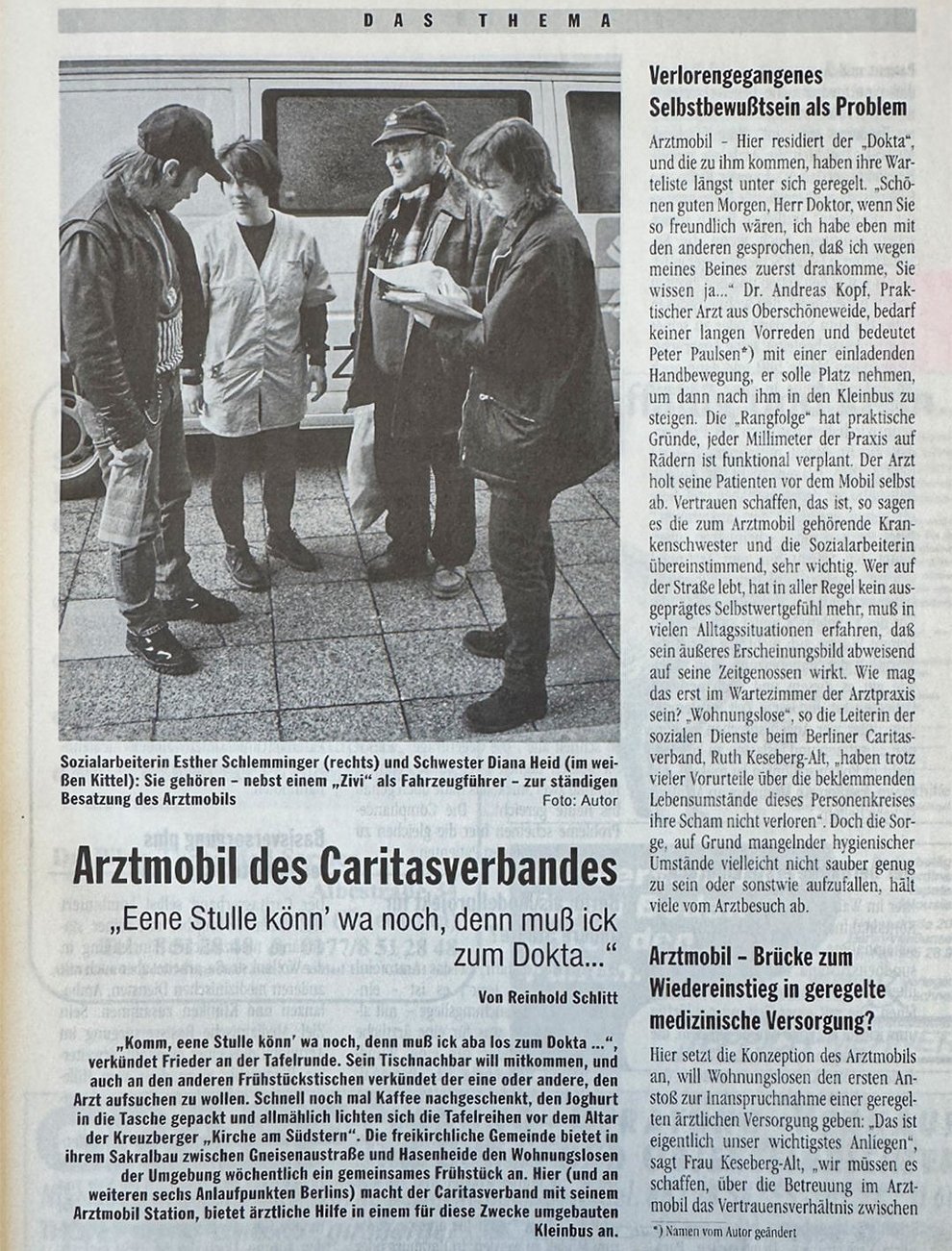 Mitgliederzeitschrift BERLINER ÄRZTE, Ausgabe 01/1996, Das Thema