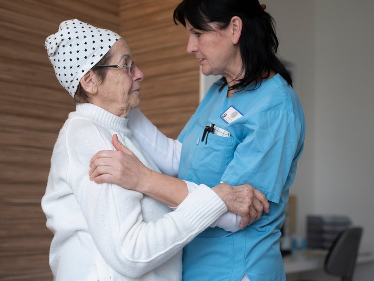 Therapeutin und Patientin